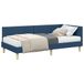 vidaXL - Hoekbedframe met Matras - Blauw - Stof