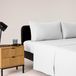 Drap de lit pour lit simple, blanc, 100% coton, 160x280 cm