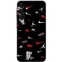 NIKE JORDAN Etui Samsung Galaxy A16 BLANC ROUGE zwarte achtergrond Maniacase