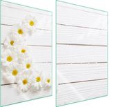 Plaque de protection en verre pour cuisine, 2x35x52 cm, bois