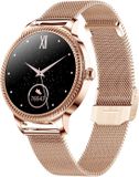Eko 5.0 Smartwatch with Heart Rate Sensor and Milanese Band - Gold