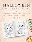 Halloween Coloring Book: Pumpkins, Ghosts, Spiders, Bats and Trick-or-Treat Fun for Toddlers and Preschool Kids Ages 3 to 6