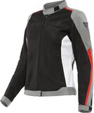 Dainese Hydraflux 2 Air Lady D-Dry motorjas - Zwart/Grijs/Rood - Maat 50 - Dames