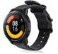 Strap-it nylon gesp band - zwart - Geschikt voor Xiaomi Watch S1