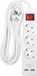 Benson Slimme tafelcontactdoos - 3-voudig - met randaarde en USB - 3 meter - wit
