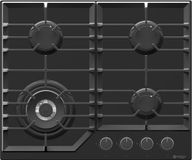 Wiggo WH-G634GL(B) - 60cm Black Glass Gas Cooktop with Wok Burner