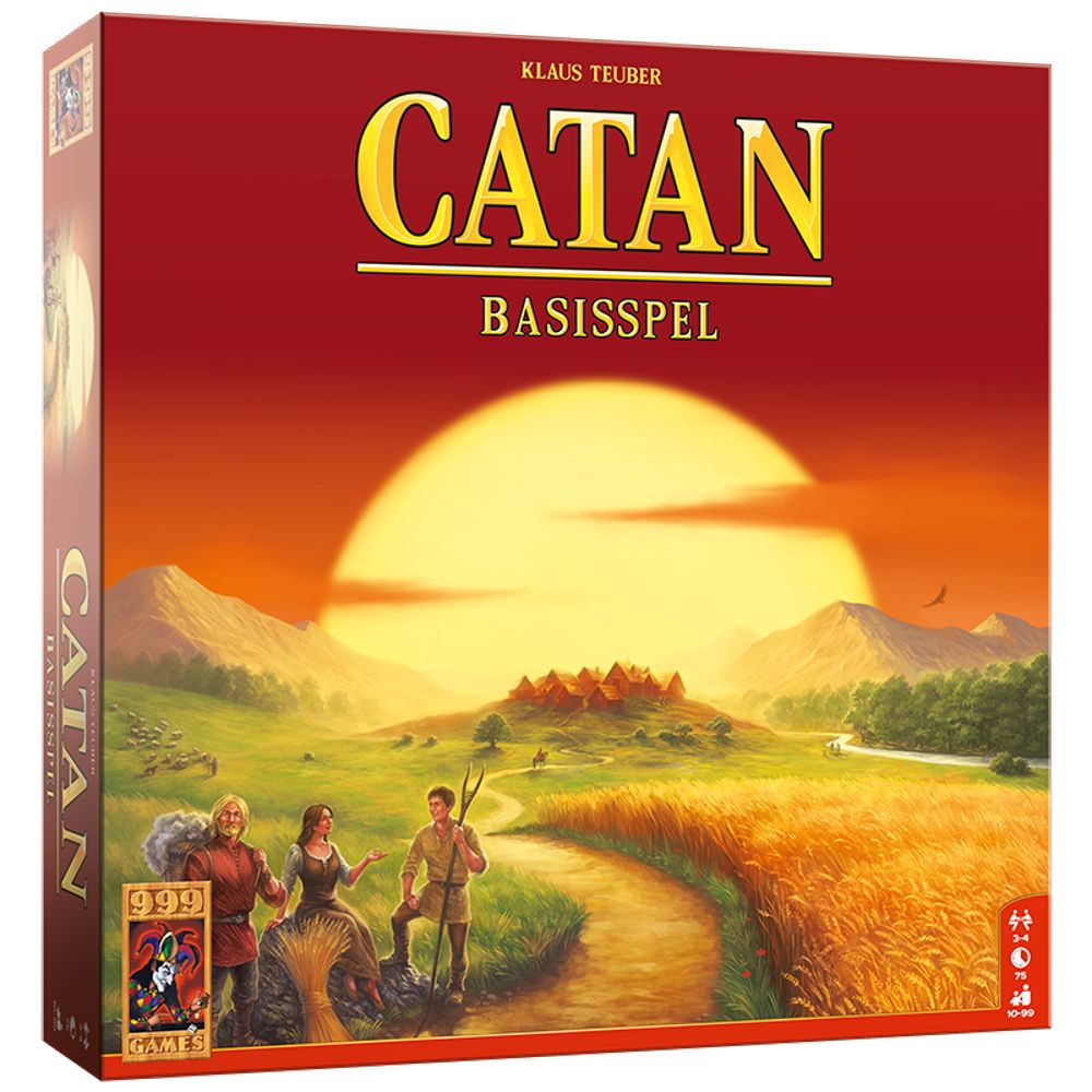 999 Games Catan Basisspel - Bordspel - Familiespel - Strategie - 3-4 Spelers - Vanaf 10 Jaar - 75 Min. - 2024 Editie