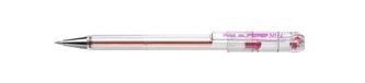 Pentel BK77S Mini-balpen, metalen punt, 0,7 mm, 12 stuks roze