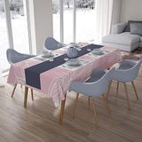 Bonamaison Tafelkleed, Anti-Mold, Sneldrogend, Waterdicht, 100% Polyester Tafellaken, Willekeurig patroon, 140 x 200 Cm - Ontworpen en Vervaardigd in Turkije