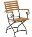 Dehner Klapstoel Tegernsee, ca. 88 x 57 x 56 cm, FSC® acaciahout/staal, naturel/zwart