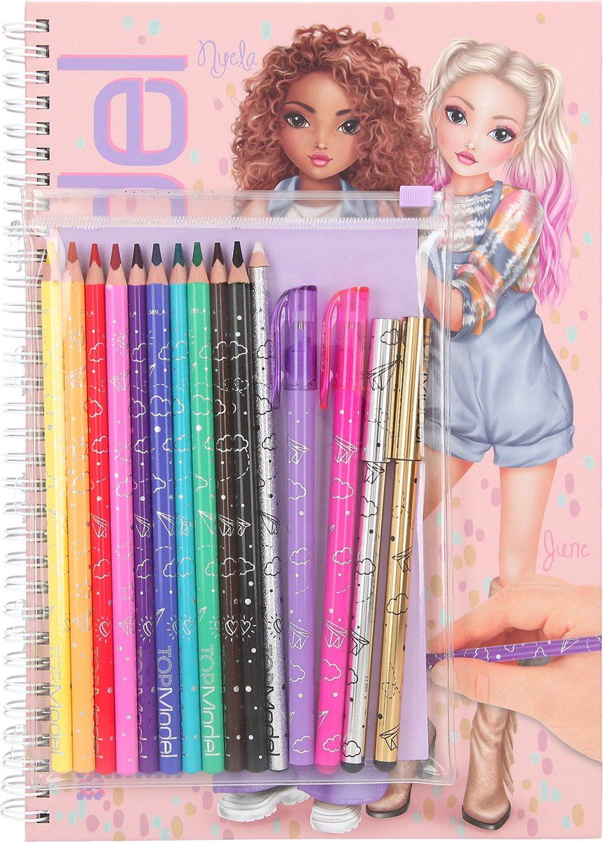 Depesche TOPModel Kleurboek met Kleurpotloden - Multicolor - 5+ jaar