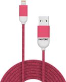 Pantone USB-Lightning Kabel, Roze, 1.5 meter
