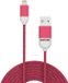 Pantone USB-Lightning Kabel, Roze, 1.5 meter