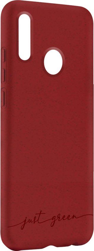 JUST GREEN, Hoesje Geschikt voor Huawei P Smart 2019 Natura Recylebaar, Rood