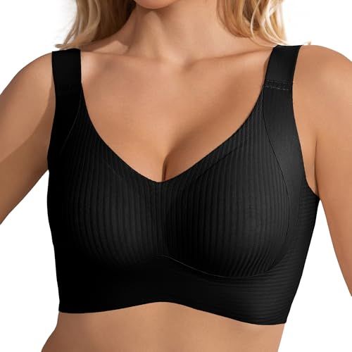 Fittingirls Comfortabele Minimizer Bh voor Grote Borsten Draadloze Volledige Dekking Push-up Optillend Effect Onderarm-gladmakend T-shirtbeha Full Figure Support