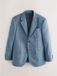 Next - Heren - Normale Pasvorm - Signature Nova Fides 100% Italian Wool Suit Jacket - Short - Blauw