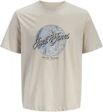 JACK&JONES JJHONOLULU SHAPE TEE SS CREW NECK LN Heren T-shirts M Katoen Moonbeam