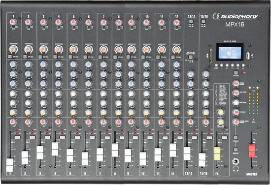 Audiophony MPX16 16-kanaals live mengpaneel