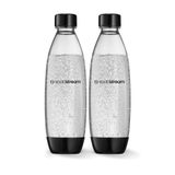 SodaStream Fuse - 2 x 1L Carbonating Bottles - Black/Transparent