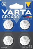 VARTA Knoopcelbatterijen CR2430, 4 stuks, Power on Demand, Lithium, 3 V