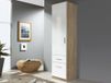 CELLON Armoire sonoma 1 porte et 2 tiroirs (gauche) blanc brillant