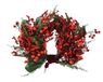 Everlands Big berry krans d40h13cm groen/rood