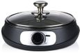All Ride Teppanyaki Bakplaat 24V - Elektrische Pan met Deksel - Bakplaat Elektrisch Ø26cm - Grillplaat voor Camper en Vrachtwagen - 250W - met Houten Spatel