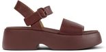 Camper Tasha Plateau Sandalen Dames Bourgondië Leer Maat 37