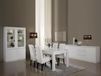 Salle à manger ROMEO blanc laqué avec éclairage sans chaises