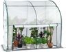 VOUNOT® Foliekas Anleunkas 200×100×180 cm – Winterharde Tomatenkas met Oprolbare Zijwanden, Stabiel Metalen Frame & Waterdichte PE-Folie, Wit