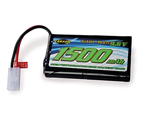 Carson 500608229 - 9,6 V/1500 mAh NiMH Power accu TAM, oplaadbaar, met Tamiya stekker, accupack voor RC auto, reserveaccu op afstand bestuurd voertuig, hoogwaardig, modelbouw