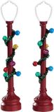 Lemax Red Globe Street Lamp - Set van 2