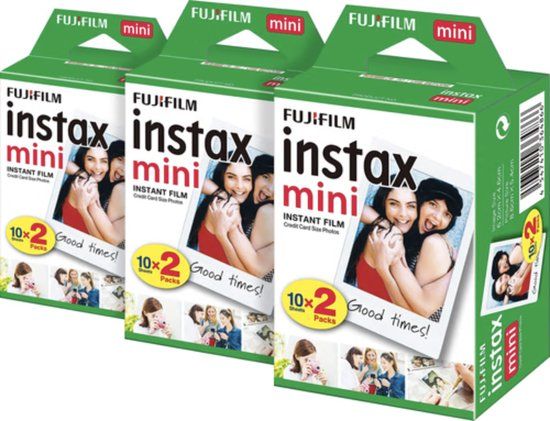 FUJIFILM instax Mini Film - Instant Fotopapier - Wit - 60 stuks