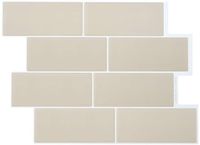 vidaXL - Subway - tegel - 50 st - Beige - 29 x 21 cm - Polyurethaan en PET