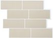 vidaXL - Subway - tegel - 50 st - Beige - 29 x 21 cm - Polyurethaan en PET