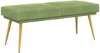 vidaXL Canapé deux places Vert clair 120 x 45 x 46 cm velours