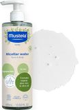 Mustela Organic Micellair Water, Olijfolie en Aloë Vera, Gezicht, Luier verschonen, Make-up, Baby, Hele Familie - Zachte reiniging zonder spoelen, 99% ingrediënten van natuurlijke oorsprong (400ml)