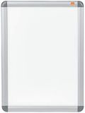 Nobo Premium Plus A3 Poster Clicklijst, Wandgemonteerd, Reflectiewerende Afdekplaat, Gladde Afgeronde Hoeken, Hoekmontage, PP en Aluminium, 1,7 x 33,9 x 46,3 Centimeter, Zilverkleurig, 1902213