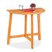 Relaxdays Klaptafel, halfrond, 74 x 80 x 50 cm (h x b x d), voor balkon, tuin, dennenhout, voor buiten, klaptafel, naturel