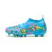 PUMA FUTURE 9 MATCH GEAVANCEERD LEVEL FG/AG voetbalschoenen, Blauw/Roze/Wit, Maat 28