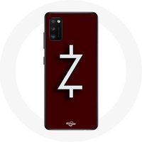 Maniacase Hoesje voor Samsung Galaxy A41 Ozark Seizoen 4 Z Logo Wit Rode Achtergrond