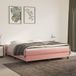 Maison Exclusive - Cadre de lit avec sommier tapissier, rose, 180 x 200 cm, velours