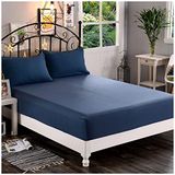 Elegant Comfort 1500 Premium hotelkwaliteit hoeslaken van de zachtste kwaliteit microvezel, diepe zak tot 40,6 cm, kreukbestendig en de kleur vervaagt niet, kingsize, marineblauw