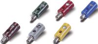 Merkloos Conrad Electronic SE 08895 Modelspoor stekker 2.6 mm 10 stuk(s) Met dwarsgat Rood