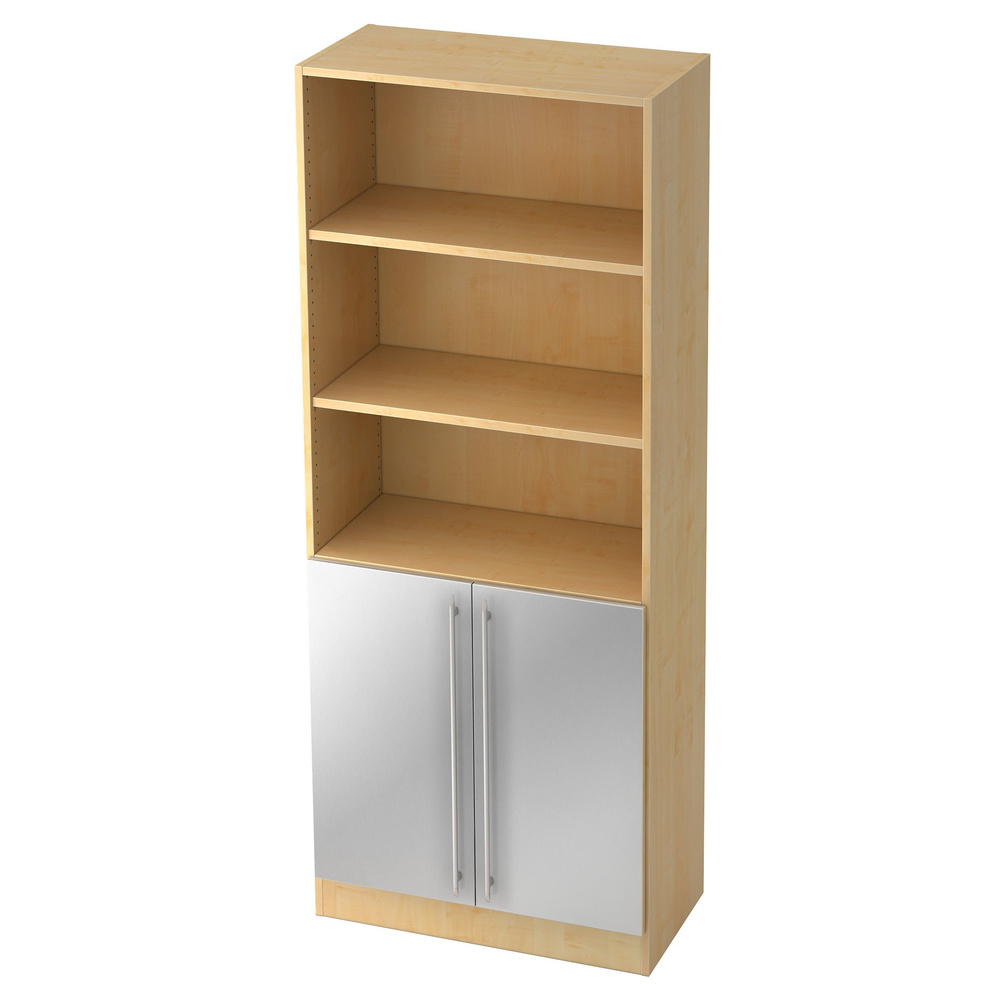 hjh OFFICE PRO Wandkast | Esdoorn/Zilver | 80 x 42 x 200,4 cm | Signa G 7700 RE