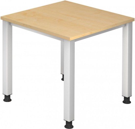 hjh OFFICE PRO Queo 8 S Esdoorn - Bureau - 80x80 cm - Hoogte instelbaar