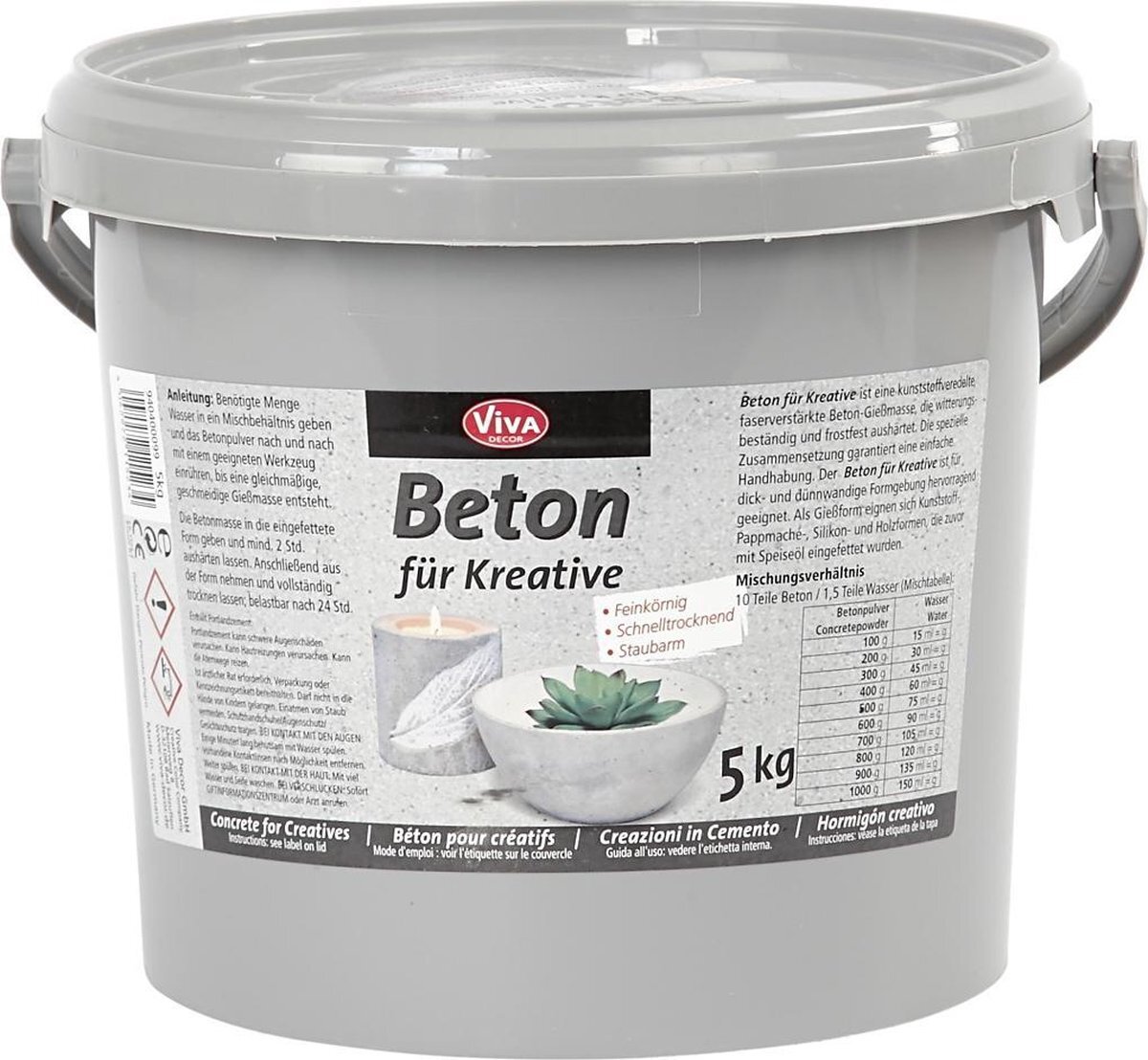 Viva Decor Hobbybeton, 5000 gr, grijs