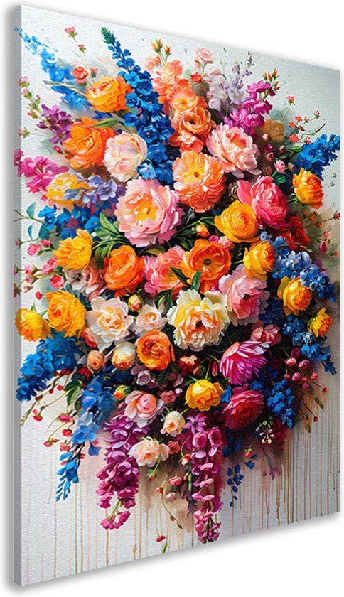 Merkloos / Sans marque Canvas Wall Art - Floral Nature Print - 40x60cm - Modern Style