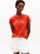 Tommy Hilfiger T-shirt pour femme Orange Vif Coton M