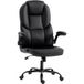 Fauteuil de bureau pivotant, fonction bascule, accoudoirs rabattables, dossier haut, hauteur réglable, noir